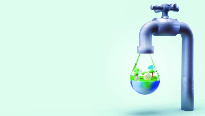 earth water drop world water day ecology concept 3d rendering copy
